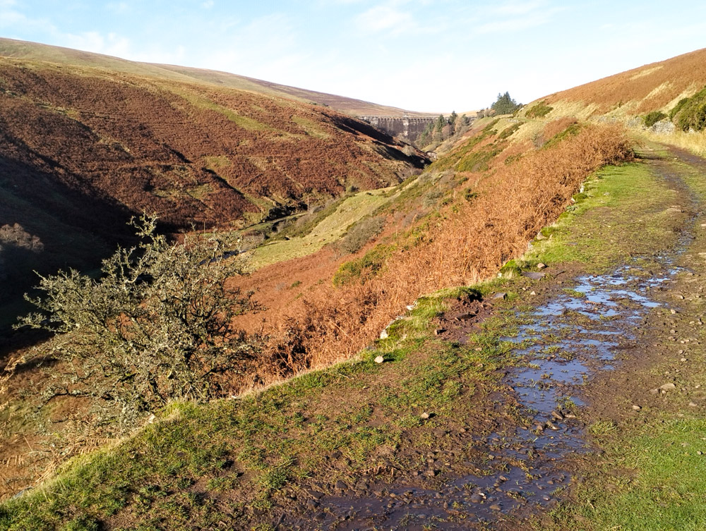 Path up to the water reservoir in the Black Mountains Wales