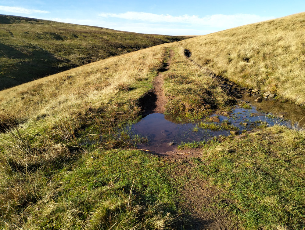 Path to the cliff tops in the Black Mountains Wales