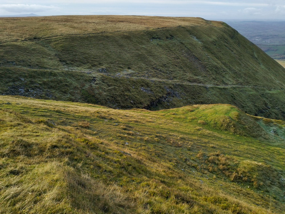 The cliff tops in the Black Mountains Wales