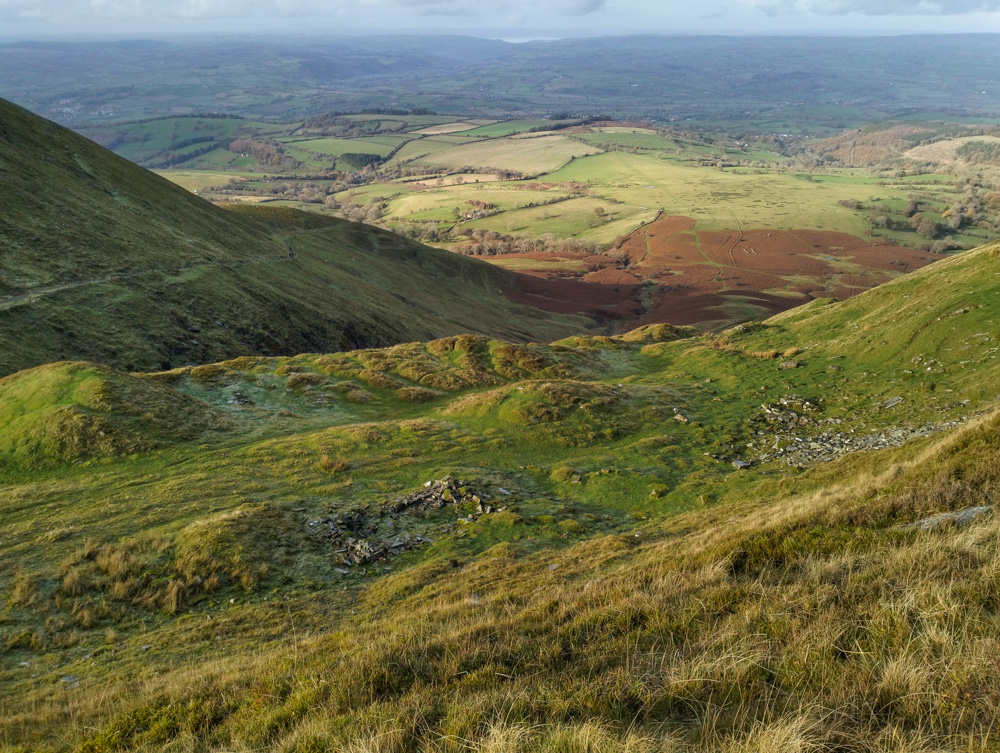 The cliff tops in the Black Mountains Wales