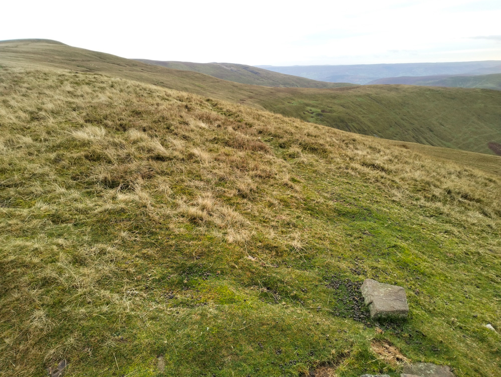 Path from the cliff tops to the water reservoir in the Black Mountains Wales