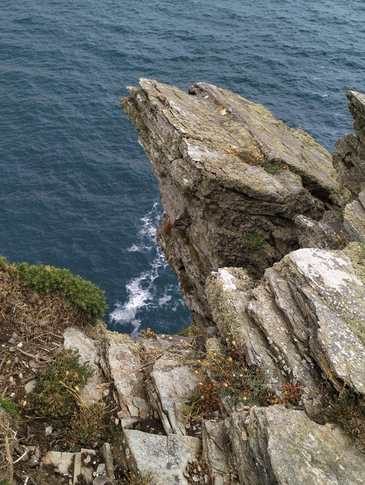 Rock formations on the Cornish coast Cornwall Britain