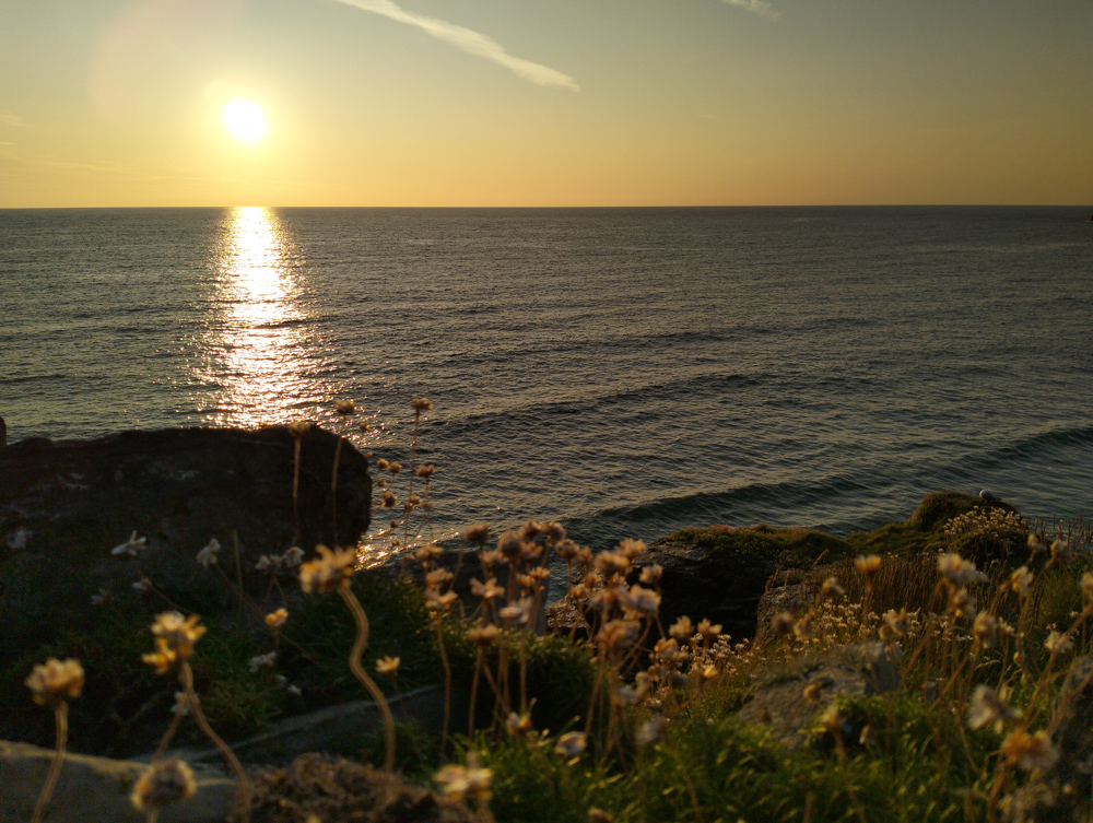 Sunset at Trebarwith Strand Cornwall