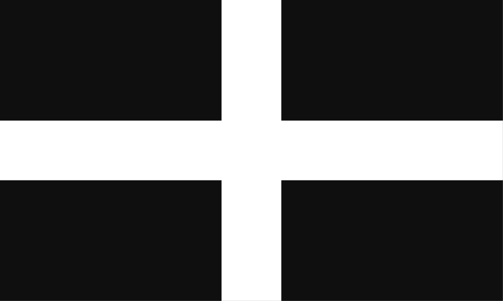 Cornish Flag Saint Piran's Flag Cornwall Britain